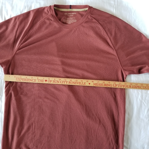 Tommy Bahama Island Soft Short Sleeve Men’s Rust Colored Knit Shirt Large - Picture 5 of 7